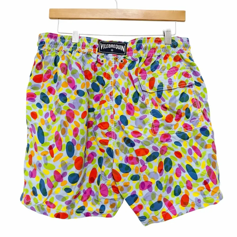 Vilebrequin Oval Polka Dot Multicolor Bathing Suit Sz XL